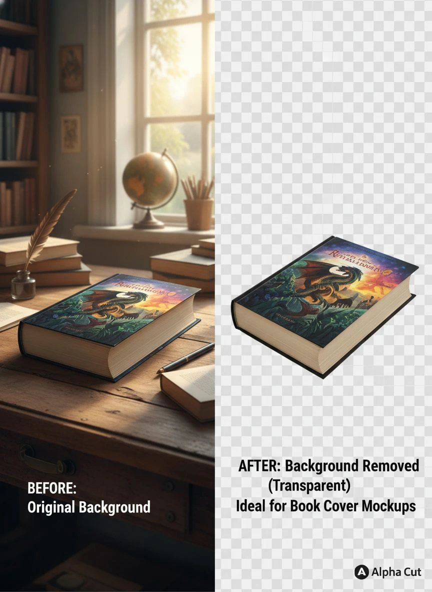 remove background for book cover mockups with 3D perspective - Professional Guide